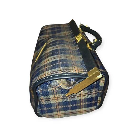 Joseph Louis Plaid Leather Men's Bag - Picture 3 of 6